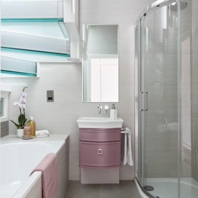 vanity unit pink