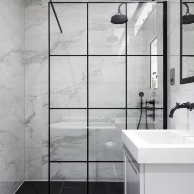 black frame shower